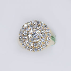 10k Solid Gold Diamond Lab Cake Men's Ring - 30315