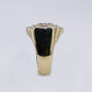 10k Solid Gold Diamond Lab Cake Men's Ring - 30315