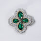 10k Solid Gold VS1 Diamond Green Clover Men's Ring - 30317