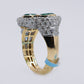 10k Solid Gold VS1 Diamond Green Clover Men's Ring - 30317