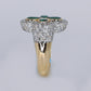 10k Solid Gold VS1 Diamond Green Clover Men's Ring - 30317