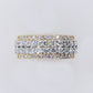 10k Solid Gold Lab Diamond 4 Row Double Layer Men's Band - 30316
