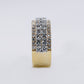 10k Solid Gold Lab Diamond 4 Row Double Layer Men's Band - 30316