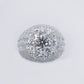 10k Solid Gold Diamond Lab Center Pointer Cluster Men's Ring - 30314