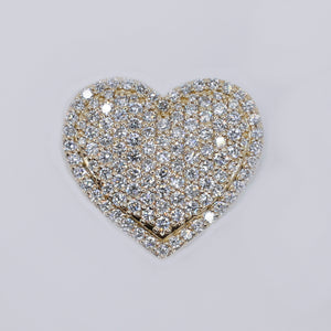 10k Solid Gold Lab Diamond 3D Heart Ring - 30312