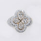 14k Solid Gold Lab Diamond Clover Men's Ring - 30318