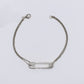 14k Solid Gold Diamond Safety Pin Bracelet - 20196