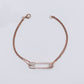 14k Solid Gold Diamond Safety Pin Bracelet - 20196