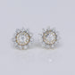 10k Solid Gold Diamond Star Fire Earrings -50281