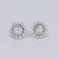 10k Solid Gold Diamond Star Fire Earrings -50281