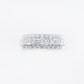 14k Solid Gold Lab Diamond Emerald Center Row Men's Band - 30319
