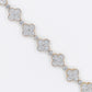 10k Solid Gold 11mm Diamond Alternating Clover Bracelet - 20197