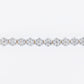 10k Solid Gold Diamond Graduated Flower Tennis Bracelet - 20198