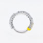 14k Solid Gold Lab Diamond Emerald Center Row Men's Band - 30319