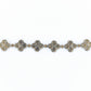 10k Solid Gold 11mm Diamond Alternating Clover Bracelet - 20197