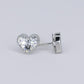 14k Solid Gold Lab Diamond 8.50mm Pointer Heart Earrings - 50285