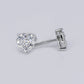 14k Solid Gold Lab Diamond 7mm Heart Cluster Earrings - 50284