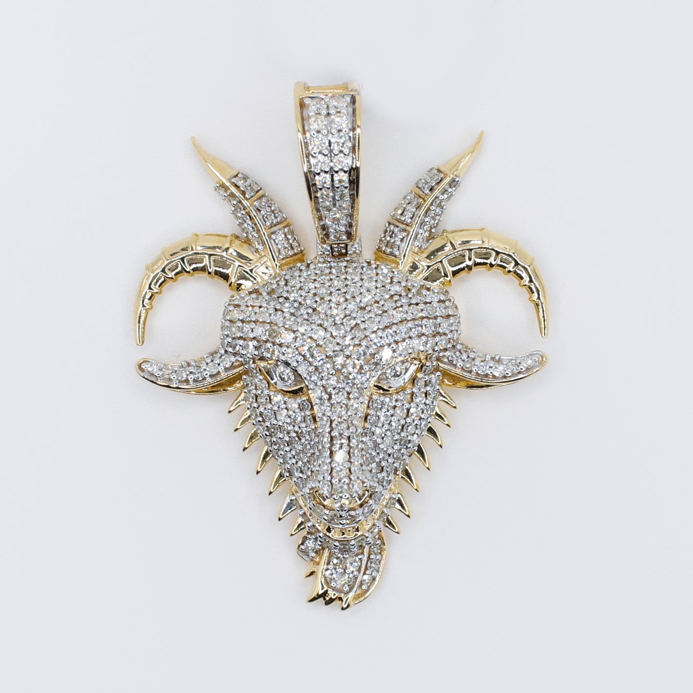 10k Solid Gold Diamond Goat Pendant -60525