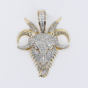 10k Solid Gold Diamond Goat Pendant -60525