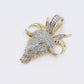 10k Solid Gold Diamond Goat Pendant -60525
