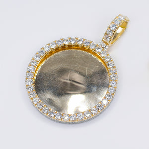 10k Solid Gold Full BustDown Pave Picture Pendant -60526