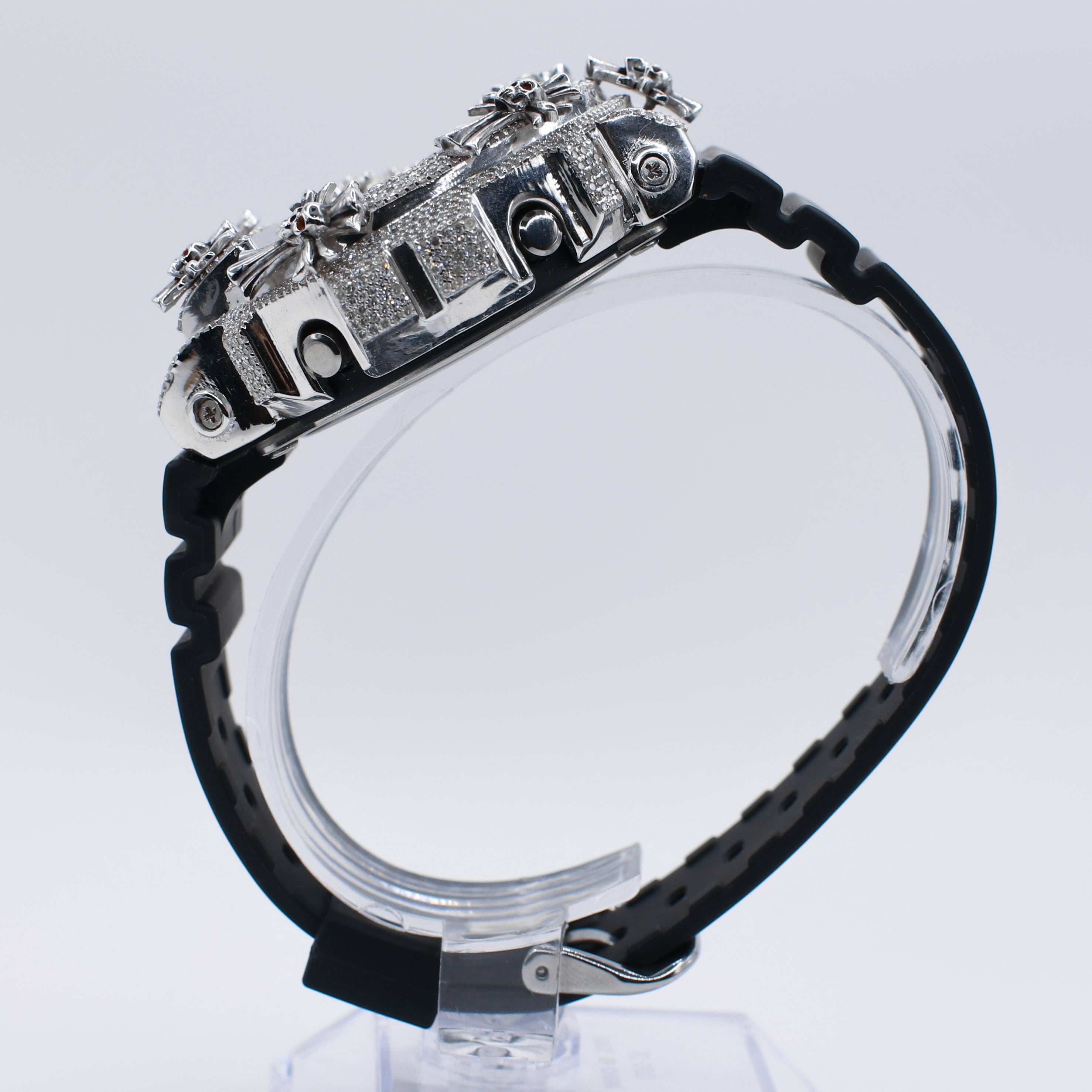 Diamond G-Shock DW-6900 Custom Cross Bezel -Black Band - 40082