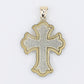 10k Jumbo Hollow Gold Cross Pendant -60528