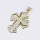 10k Jumbo Hollow Gold Cross Pendant -60528