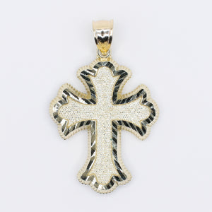 10k Hollow Gold Cross Pendant -60527