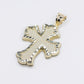 10k Hollow Gold Cross Pendant -60527