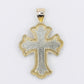 10k Hollow Gold Cross Pendant -60527