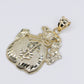 10k Hollow Gold Jumbo Money Bag Pendant -60532