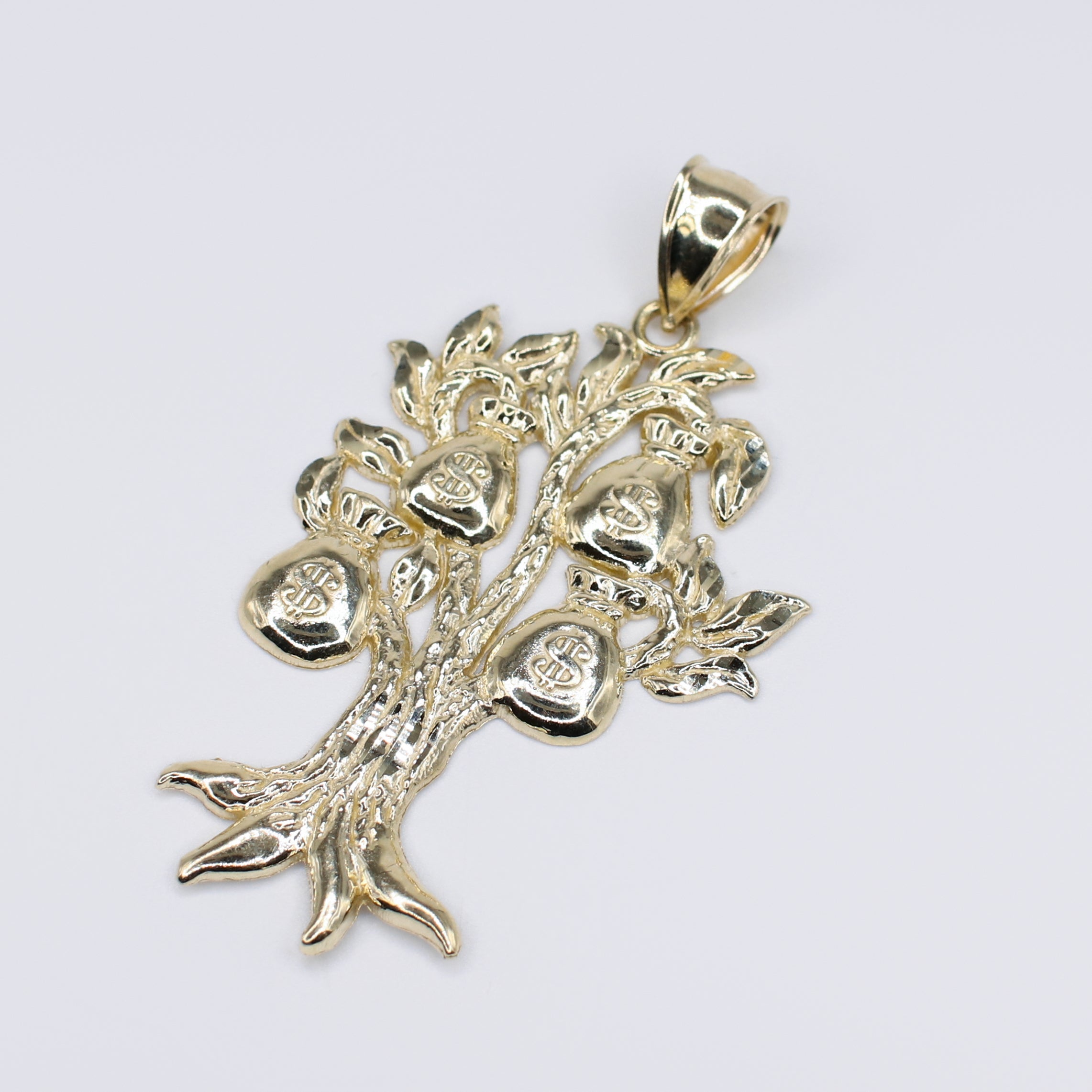 money tree pendant 10k Hollow Gold Money Tree Pendant -60530