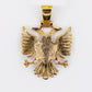 10k Solid Gold Diamond Medium Albanian Eagle Pendant - 60541