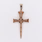 14k Solid Rose Gold VS Diamond Nail Cross Pendant - 60543
