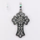 10k Solid White Gold Lab Diamond Garden Of Eden Cross Pendant -60545