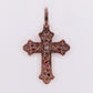 10k Solid Rose Gold Lab Diamond Fancy Colored Mosaic Cross Pendant - 60546