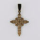 10k Solid Gold Lab Diamond Ornate Latin Cross Pendant - 60551
