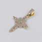 10k Solid Gold Lab Diamond Ornate Latin Cross Pendant - 60551
