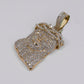 10k Solid Gold Lab Diamond Bustdown Jesus head Pendant - 60552