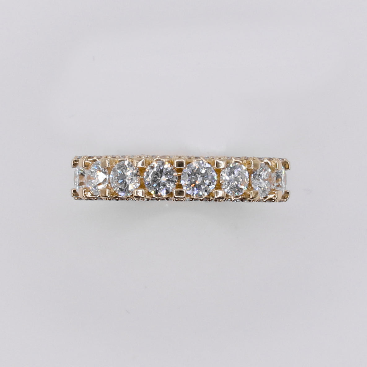 14k Solid Yellow Gold Eternal Devotion Diamond Band - 30339