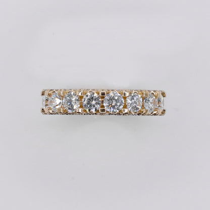14k Solid Yellow Gold Eternal Devotion Diamond Band - 30339