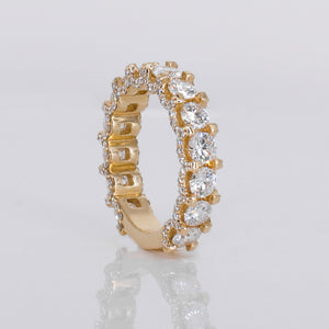 14k Solid Yellow Gold Eternal Devotion Diamond Band - 30339