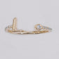 14k Solid Gold Diamond Letter Initial Ring- 30340