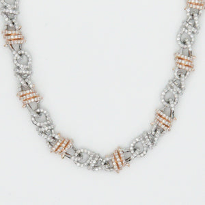 14k Solid Two-Tone Gold 10mm VVS Diamond Lux Thorn Chain