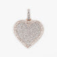 10k Solid Gold Baguette Diamond Heart Pendant - 60387