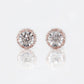 10k Solid Gold 5.5mm Diamond Solitaire Illusion-Set Earrings - 50094