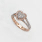 10k Solid Gold VS Diamond 3D Heart Ring - 30296