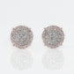 14k Solid Gold 10mm VS1 Diamond 3D Cake Earrings - 50106