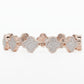 14k Solid Gold 15mm VVS Diamond Clover Bracelet - 20091